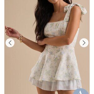 Altar’d State Hannah Double Layered Romper Size Small New With Tag